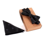 Skull & Crossbones Necktie, Bowtie & Handkerchief Set