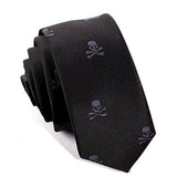 Skull & Crossbones Necktie, Bowtie & Handkerchief Set