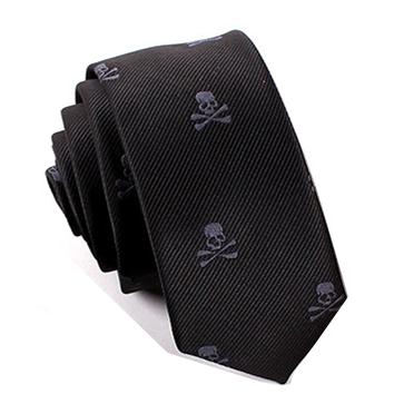 Skull & Crossbones Necktie, Bowtie & Handkerchief Set