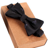 Skull & Crossbones Necktie, Bowtie & Handkerchief Set