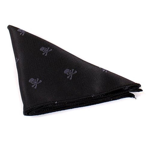 Skull & Crossbones Necktie, Bowtie & Handkerchief Set