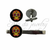 Skull & Crossbones Cufflinks + Tie Clip